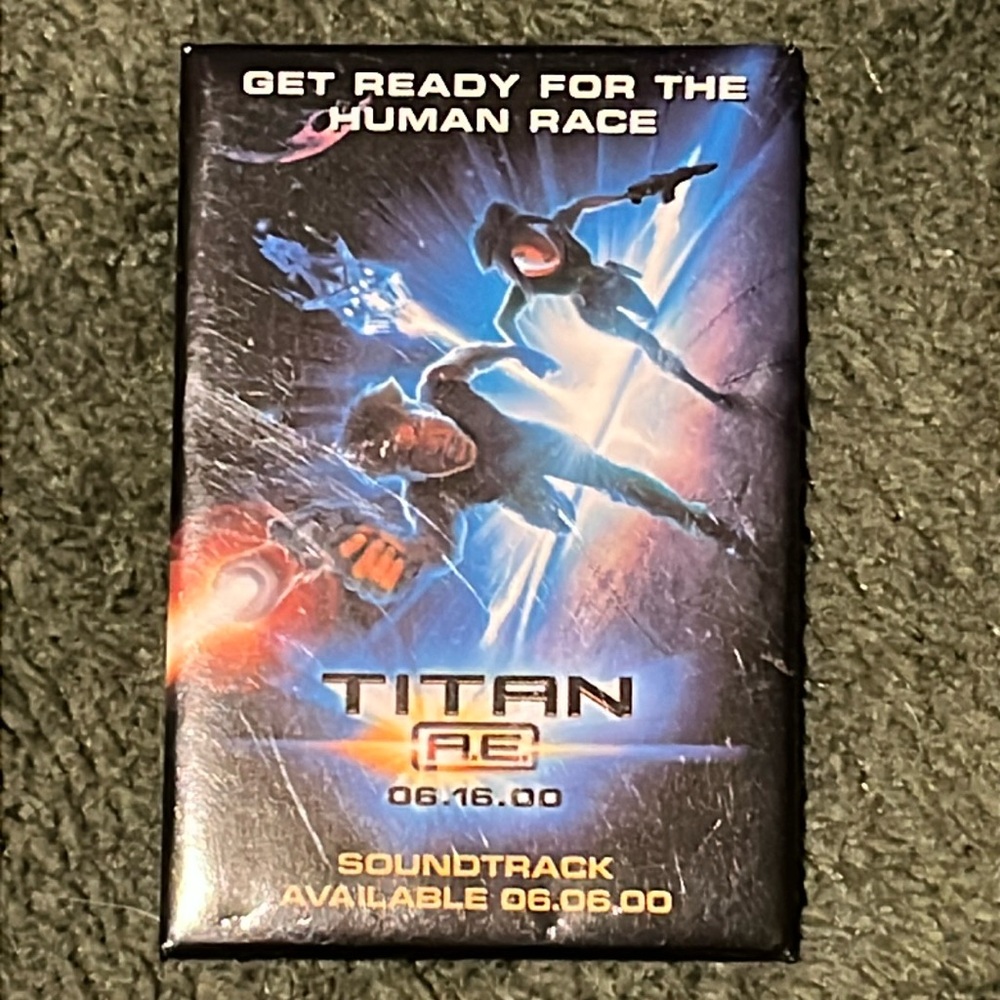 Titan A.E. (2000) -promotional movie button - Used, great shape!